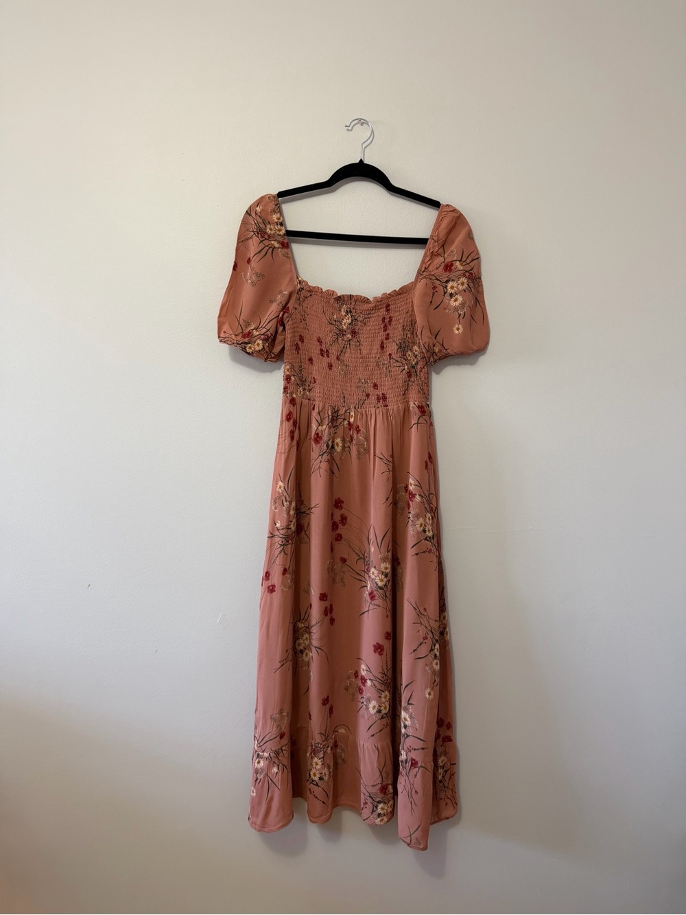 Reformation Floral Midi Dress in Pink Like New